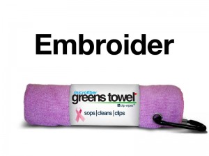 Logo Pink Microfiber Golf Towel