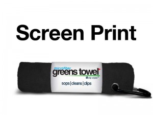 Imprinted Greens Towel Jet Black