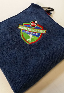 Embroidery Navy Blue Golf Towel