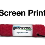 Imprinted Cardinal Red Greens Towels