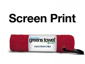 Imprinted Cardinal Red Greens Towels