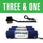 Greens Towel 3&1 Microfiber Towels and Club Brush