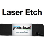 Laser Etch Custom Logo Microfiber Golf Towel Black