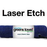 Laser Etch Custom Logo Microfiber golf towel navy blue