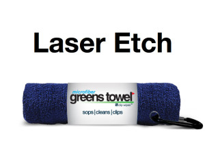 Laser Etch Custom Logo Microfiber golf towel navy blue