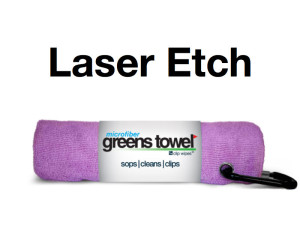 Laser Etch Custom Logo Microfiber Golf Towel Pink
