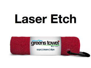Laser Etch Custom Logo Microfiber Golf Towel Red