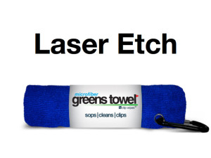 Laser Etch Custom Logo Microfiber Golf Towel Blue