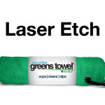 Laser Etch Custom Logo Microfiber Golf Towel Green