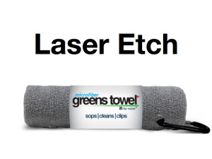 Laser Etch Custom Logo Microfiber Golf Towel gray