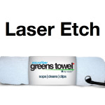 Laser Etch Custom Logo Microfiber Golf Towel White